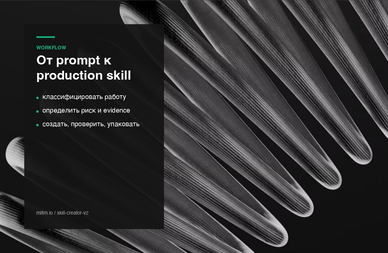 От prompt к production skill