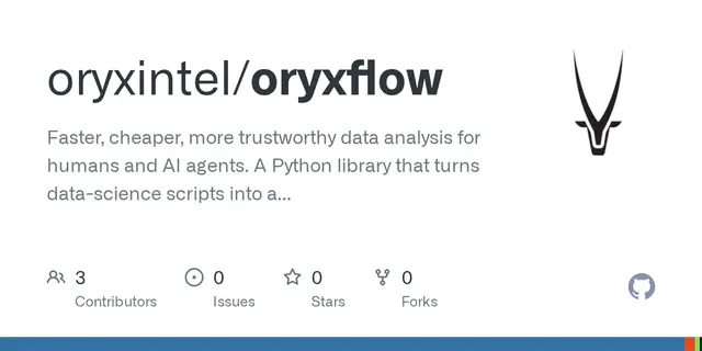 Oryxflow – cheaper and more reliable AI data analysis in Python and Claude Code